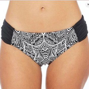 La Blanca Henna Medallion Reversible Hipster Bikini Swim Bottoms Size 8